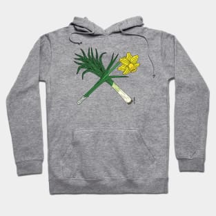 Leek and Daffodil Crossed Hoodie